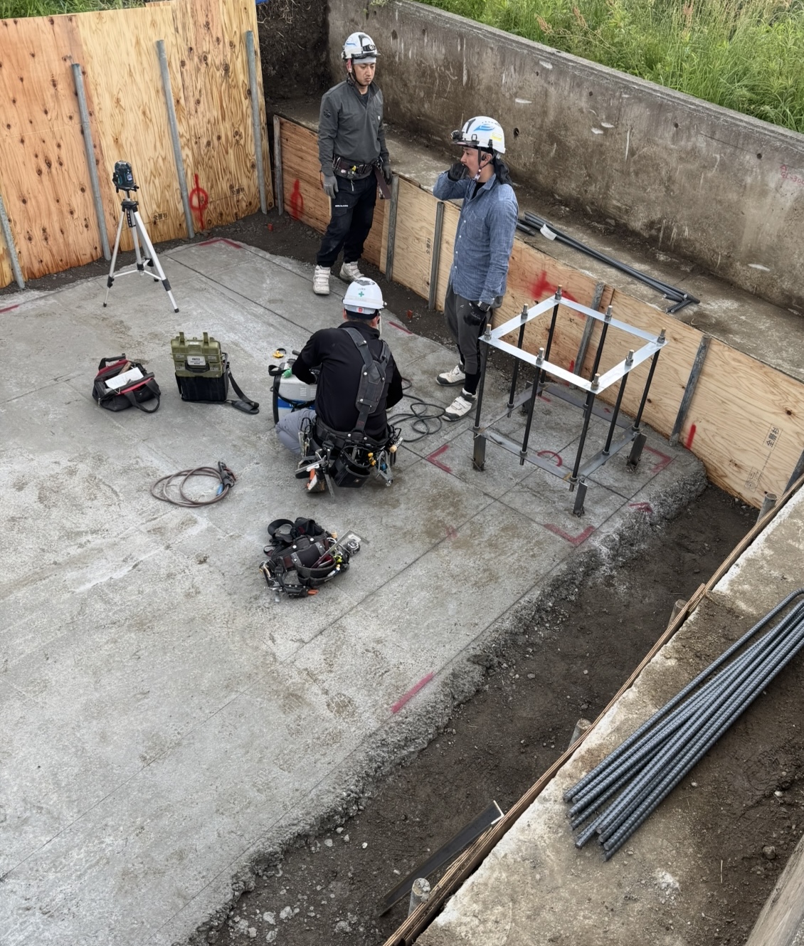 アンカーセット施工